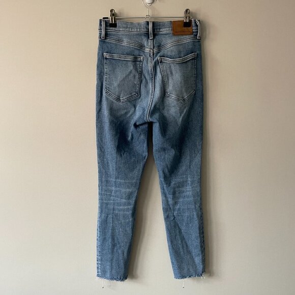 DENIM Forum The Lola High Rsise Skinny Crop Denim Jeans Medium Wash Blue 27 - Picture 3 of 11